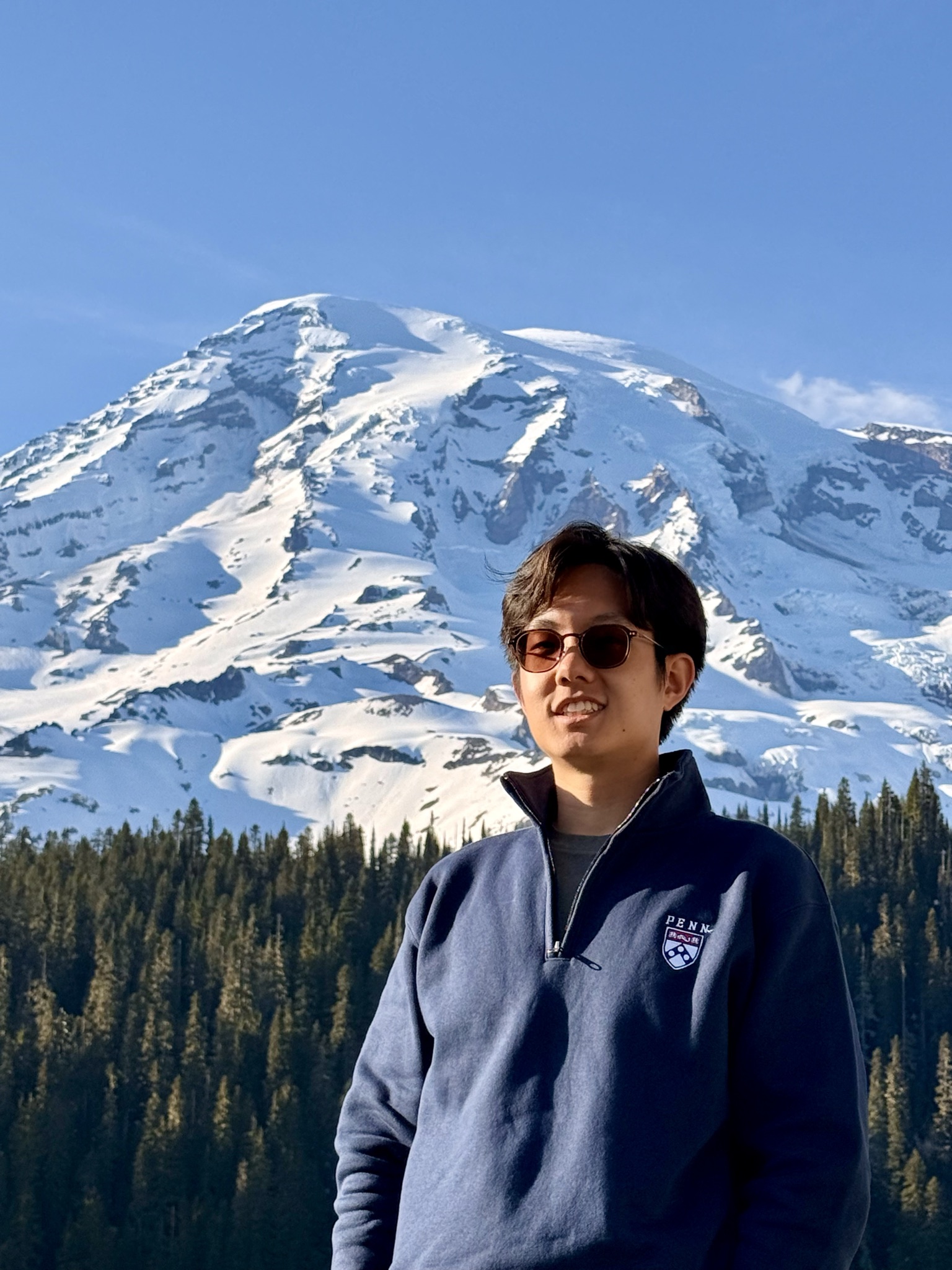 Michael below Mount Rainier